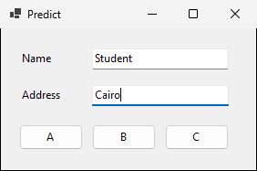 The form with Student and Cairo typed